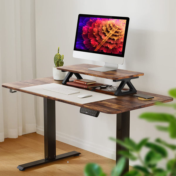 Inbox Zero Kiryll Height Adjustable Standing Desk & Reviews Wayfair